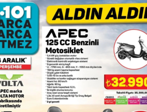 A101 artık de uygun fiyatlı motosiklet satıyor!
